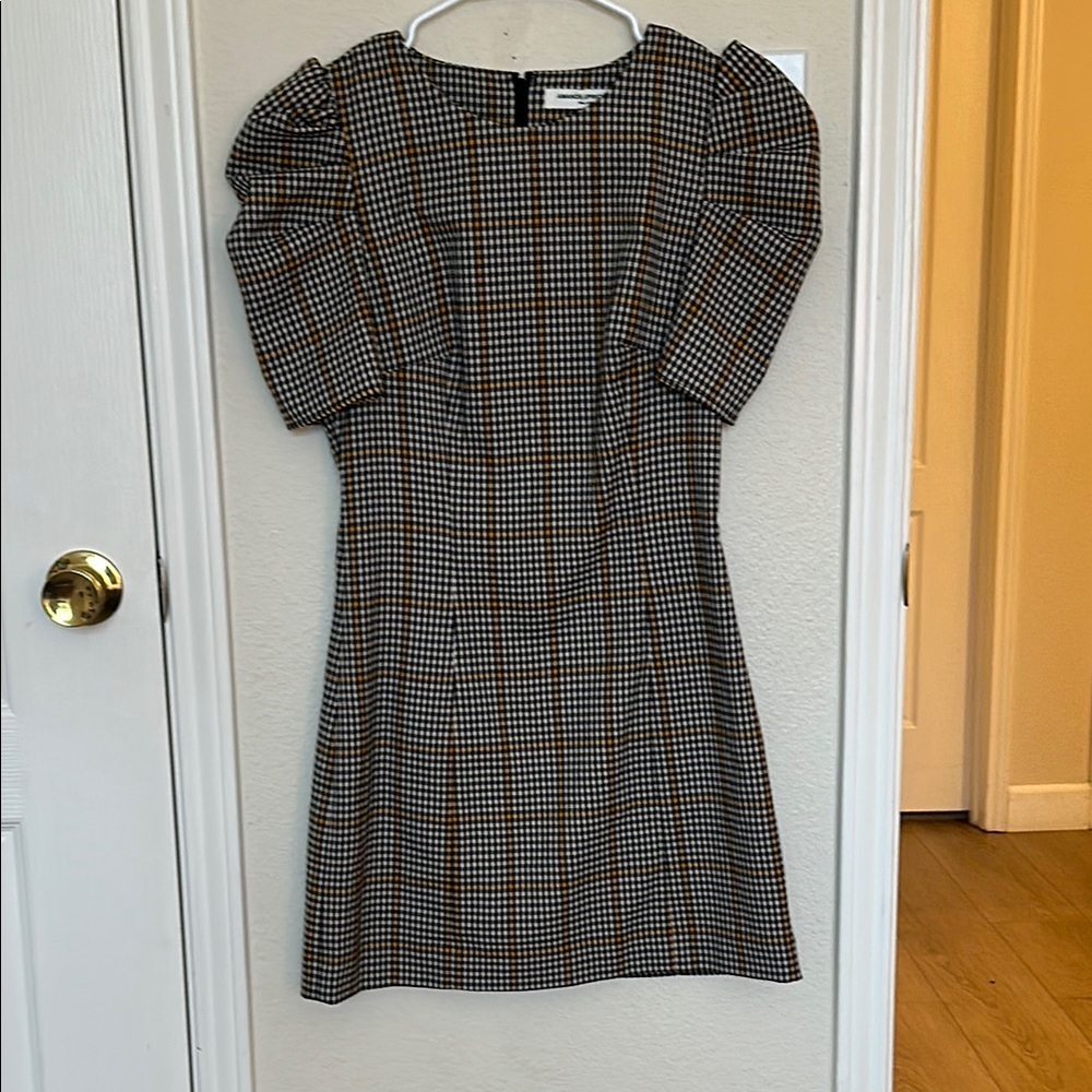 Amanda Uprichard Black and Brown Long Sleeve Dress